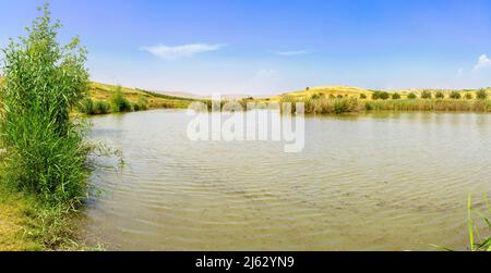 Vue sur la rivière Lower Jordan, dans le parc Morad HaYarden, dans le nord d'Israël Banque D'Images