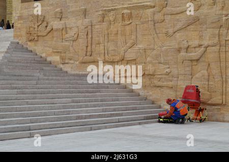 Scènes du mausolée d'Atatürk à Ankara, Turquie Banque D'Images