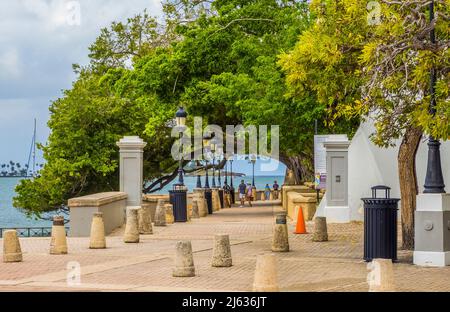 Paseo de la Princesa ou la promenade de la princesse dans le vieux San Juan Puerto Rico Banque D'Images