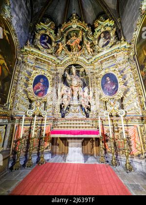 Alterpiece de Saint Narcisse dans la Chapelle de Saint Andrew (Capilla de San Andres) - Cathédrale de Sainte Marie de Gérone - Espagne Banque D'Images