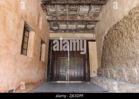 Entrée à la mission de Carmel dans le comté de Monterey, Californie, États-Unis. Banque D'Images