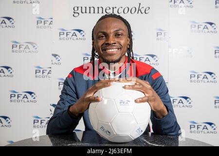 Photo fournie par Jeff Holmes. PFA Scotland annonce les nominés pour le joueur SPFL de l'année. Le candidat, Regan Charles-Cook. Date de publication : le mercredi 27 avril 2022. Banque D'Images