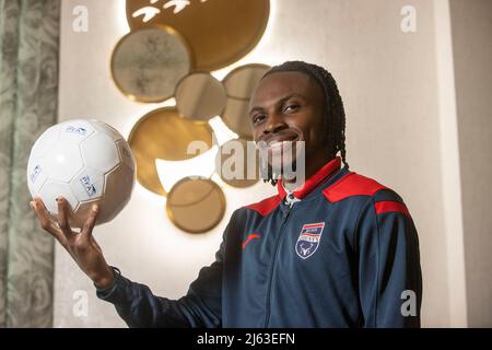 Photo fournie par Jeff Holmes. PFA Scotland annonce les nominés pour le joueur SPFL de l'année. Le candidat, Regan Charles-Cook. Date de publication : le mercredi 27 avril 2022. Banque D'Images