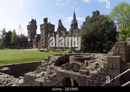 Château de Cardiff, printemps 2022 Banque D'Images