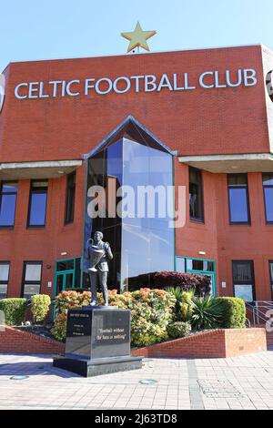 Entrée principale du stade de football Parkhead, stade du Celtic FC, Glasgow, Royaume-Uni Banque D'Images