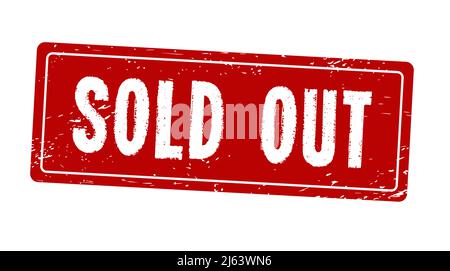 Tampon en caoutchouc rouge épuisé.Illustration de l'estampillage vectoriel. Illustration de Vecteur