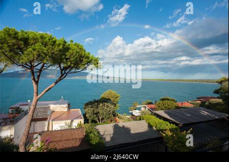 Ansedonia, Toscane, Italie 17/09/2017: Argentario visto da Ansedonia. © Andrea Sabbadini Banque D'Images