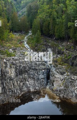 Canyon de la rivière St John à Grand Falls, Nouveau-Brunswick, Canada Banque D'Images