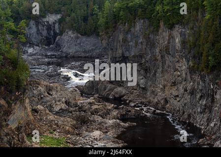 Canyon de la rivière St John à Grand Falls, Nouveau-Brunswick, Canada Banque D'Images