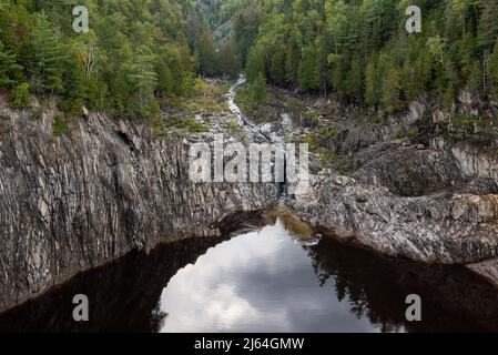 Canyon de la rivière St John à Grand Falls, Nouveau-Brunswick, Canada Banque D'Images