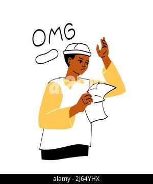 Réactions de choc et de surprise Illustration de Vecteur