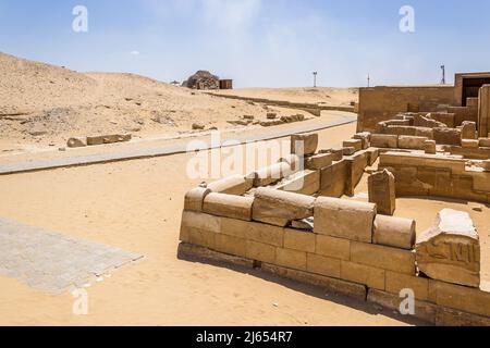 Complexe archéologique de Sakkara (ou Saccara), ancien lieu de sépulture de l'ancienne capitale égyptienne, Memphis Banque D'Images