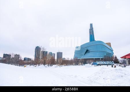 Mars 6 2022 - Winnipeg Manitoba Canada - le muséum du complexe des droits de la personne Banque D'Images