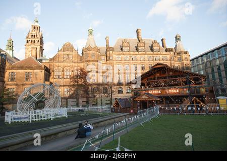 Hôtel de ville de Sheffield sur Pinstone Street à Sheffield, au Royaume-Uni Banque D'Images