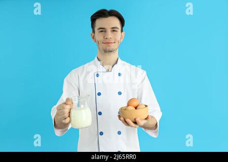 Concept de profession, jeune chef masculin attrayant Banque D'Images