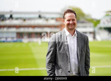 Rob Key, directeur général de England Men's Cricket, en prévision d'une conférence de presse à Lord's, Londres. Le directeur général de la Nouvelle-Angleterre, Rob Key, croit que Ben Stokes était le « choix évident » de devenir capitaine de test. Stokes prend la relève de Joe Root, qui a quitté plus tôt ce mois-ci après cinq ans et un record de 64 jeux en charge. Date de la photo : jeudi 28 avril 2022. Banque D'Images