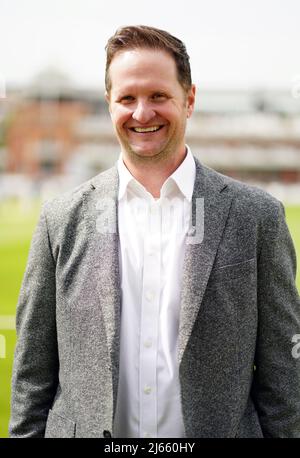 Rob Key, directeur général de England Men's Cricket, en prévision d'une conférence de presse à Lord's, Londres. Le directeur général de la Nouvelle-Angleterre, Rob Key, croit que Ben Stokes était le « choix évident » de devenir capitaine de test. Stokes prend la relève de Joe Root, qui a quitté plus tôt ce mois-ci après cinq ans et un record de 64 jeux en charge. Date de la photo : jeudi 28 avril 2022. Banque D'Images