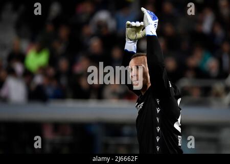Lukasz Skorupski du FC de Bologne célèbre lors de la série Un match de football entre le FC de Bologne et le FC Internazionale au stade Renato Dall'Ara à bol Banque D'Images