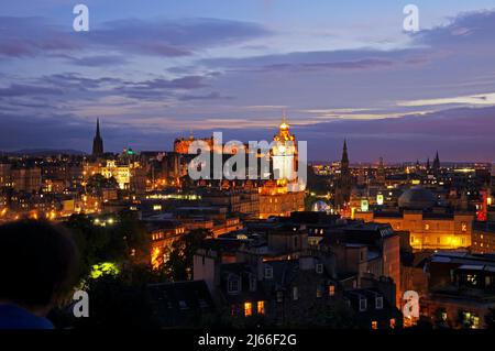 Blick auf die Altstadt von Edinburgh Banque D'Images