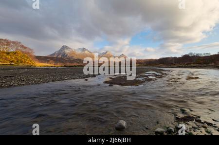 Ben Loyal et Kinloch River, Kyle de langue, Sutherland Banque D'Images