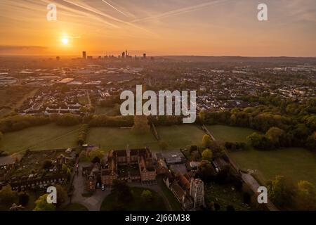 Photo aérienne de Croydon Skyline Banque D'Images