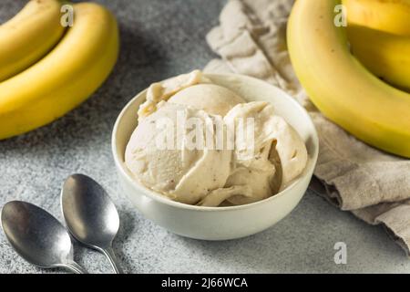 Crème glacée maison saine végétalienne Banana prête à manger Banque D'Images