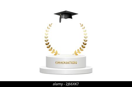 Bannière de la cérémonie de remise des diplômes pour les photos. Illustration de Vecteur