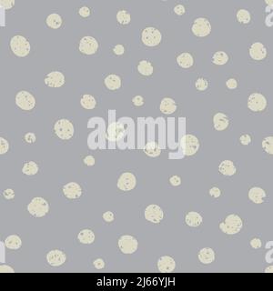 Joli motif à pois sans couture vectoriel sur le fond. Arrière-plan de formes de points texturées et peintes. Texture confetti à cercle aléatoire dispersée. Neutre Illustration de Vecteur