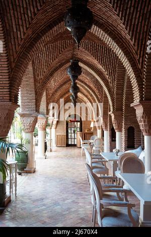 Voyager au Maroc. Riad traditionnel à Marrakech. Banque D'Images