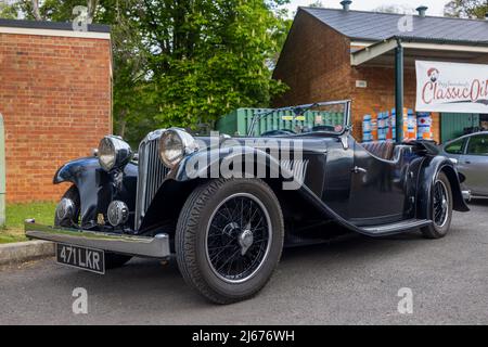 1934 Jaguar SS1 Tourer (471 LKR) exposées au Scramble d'avril qui s'est tenu au Bicester Heritage Centre le 23rd avril 2022 Banque D'Images