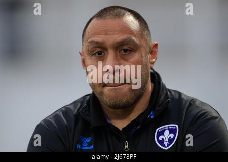 Willie Poching Head Coach de Wakefield Trinity avant le match à Wakefield, Royaume-Uni le 4/28/2022. (Photo de James Heaton/News Images/Sipa USA) Banque D'Images