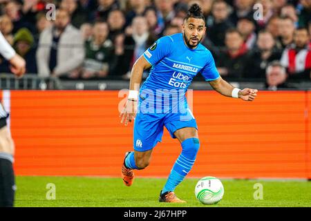 Rotterdam, pays-Bas. 28th avril 2022. ROTTERDAM, PAYS-BAS - AVRIL 28: Dimitri Payet Olympique Marseille pendant le match de l'UEFA Europa Conference League entre Feyenoord et Olympique Marseille à de Kuip le 28 avril 2022 à Rotterdam, pays-Bas (photo de Geert van Erven/Orange Pictures) Credit: Orange pics BV/Alay Live News Banque D'Images