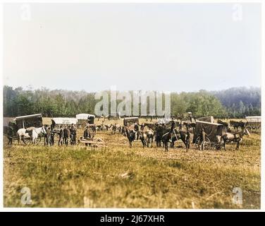 Enlèvement des morts du champ de bataille, Marye's Heights, 2 mai 1864. Andrew Joseph Russell. Banque D'Images