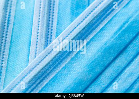 Masques jetables bleus - photo de stock Banque D'Images