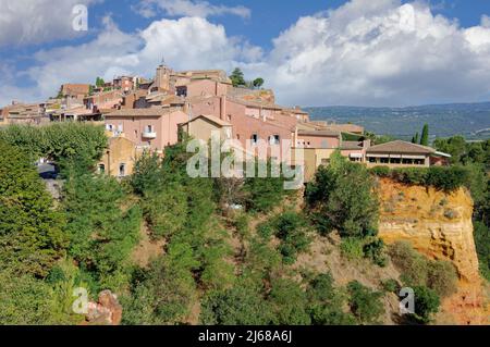 Village de Roussillon (Vaucluse),Provence,France Banque D'Images