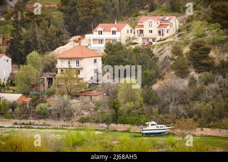 Skradin une petite ville dans le Comté de Šibenik-Knin en Croatie, Banque D'Images