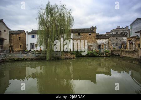 Yang River anciennes habitations Banque D'Images