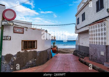 Ojos de Garza Beach à Gran Canaria, Espagne. Playa de Ojos de Garza près de l'aéroport international de Gran Canaria. Banque D'Images