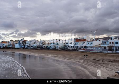 Ojos de Garza Beach à Gran Canaria, Espagne. Playa de Ojos de Garza près de l'aéroport international de Gran Canaria. Banque D'Images