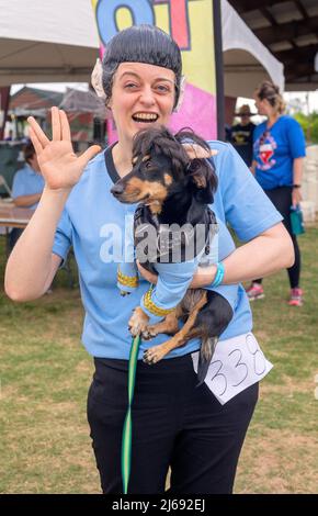 Buda, Texas 2022 Wiener Dog Festival Banque D'Images