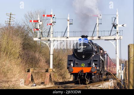 Visite du chemin de fer de Midland, Butterley. Banque D'Images