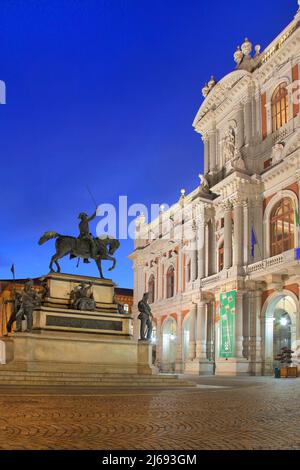 Palazzo Carignano, Turin, Piémont, Italie Banque D'Images