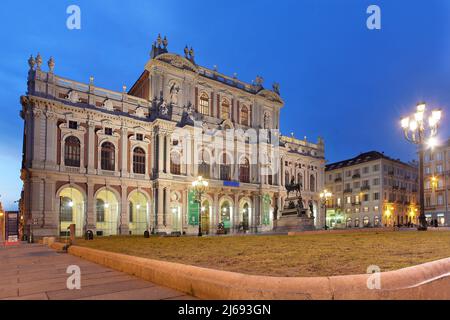 Palazzo Carignano, Turin, Piémont, Italie Banque D'Images