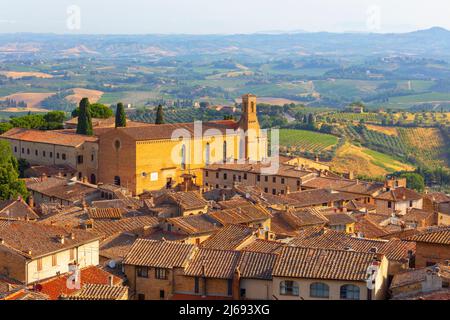 San Gimignano, Sienne, Toscane, Italie Banque D'Images