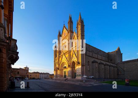 La cathédrale de Santa Maria Assunta, Orvieto, Terni, Ombrie, Italie Banque D'Images