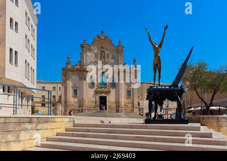 Église de San Francesco d'Assisi, Matera, Basilicate, Italie Banque D'Images