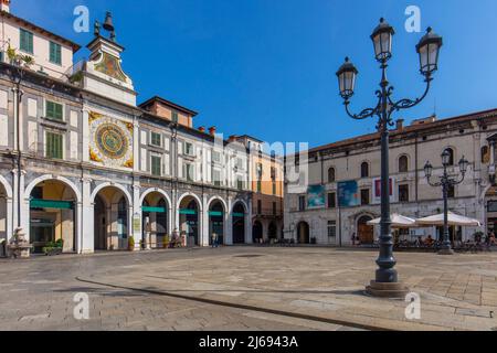 Tour de l'horloge, Piazza della Loggia, Brescia, Lombardie (Lombardie), Italie Banque D'Images