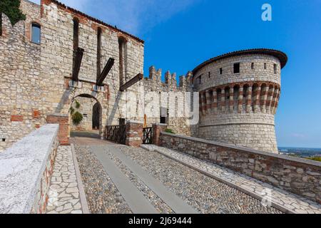 Le château, Brescia, Lombardie (Lombardie), Italie Banque D'Images