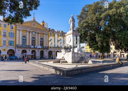 Place Garibaldi, Nice, Côte d'Azur, Provence-Alpes-Côte d'Azur, France, Méditerranée, Europe Banque D'Images