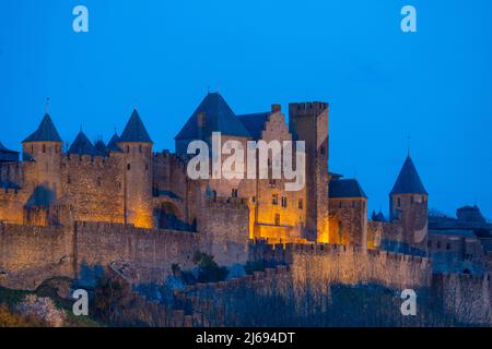 Carcassonne, site classé au patrimoine mondial de l'UNESCO, Aude, Occitania, France, Europe Banque D'Images